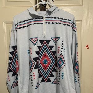 Aztec western thin quarter zip